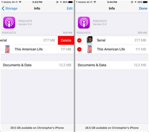 how to remove a podcast from my iphone