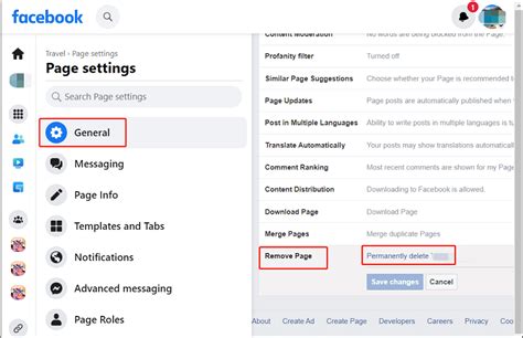 how to remove a profile from my facebook page