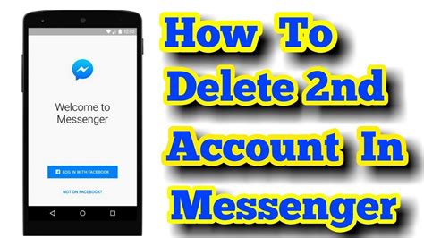 how to remove a second account from messenger