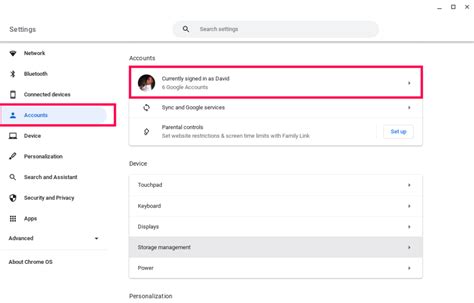 how to remove a user in chromebook