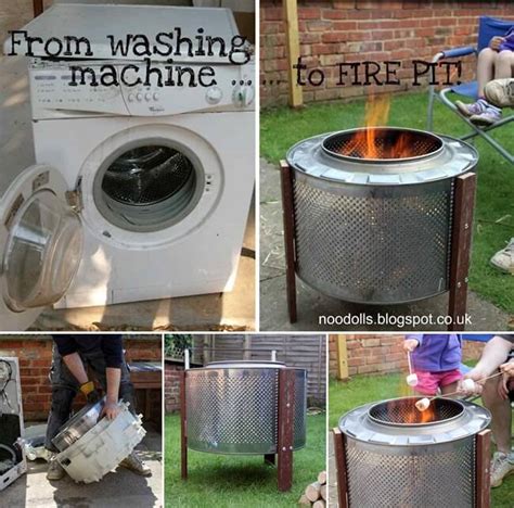 how to remove a washing machine drum to make a fire pit