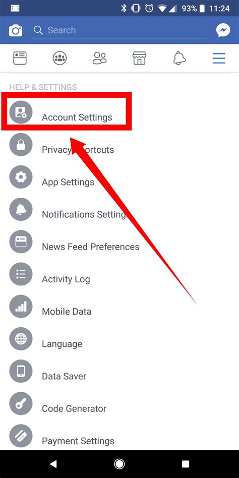 how to remove account from facebook on android