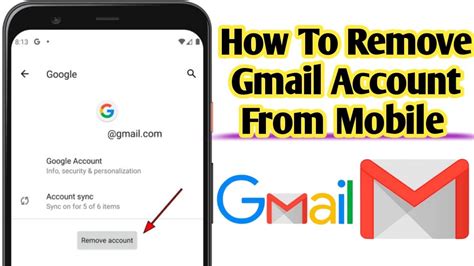 how to remove account from gmail in mobile