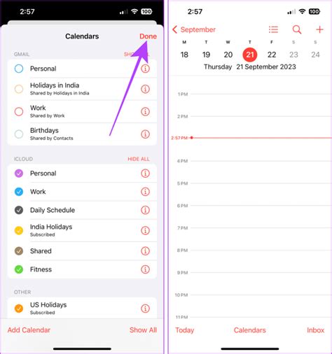 how to remove account from google calendar iphone