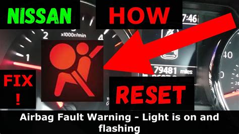 how to remove airbag light from dashboard nissan