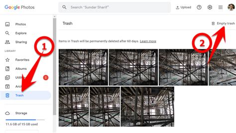 how to remove all content from google photos
