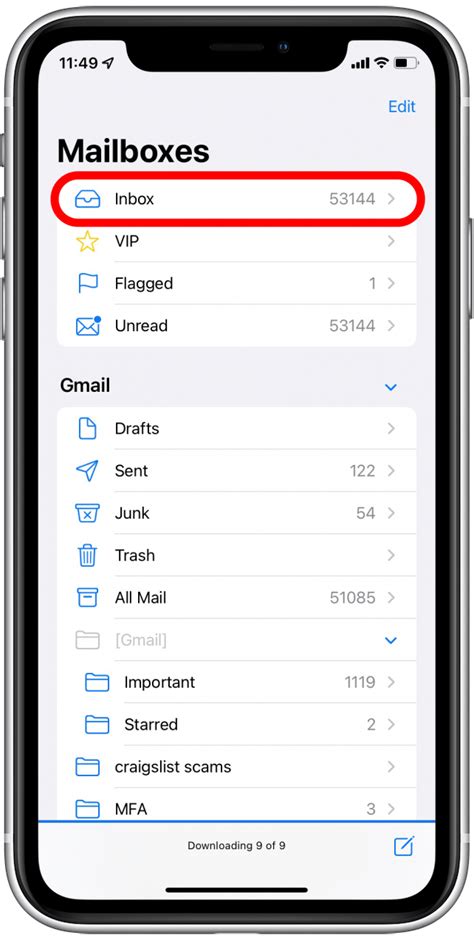 how to remove all emails from iphone