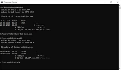 how to remove all files in a directory in cmd