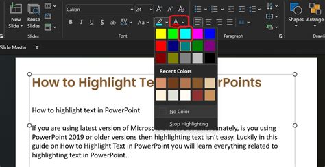 how to remove all highlights in powerpoint