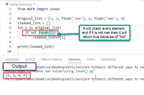 how to remove all nan values from a list in python