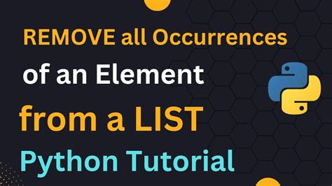 how to remove all occurrences of element in list python