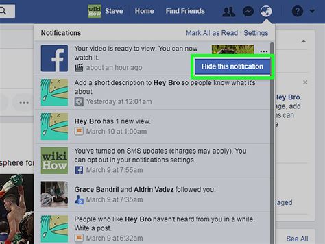 how to remove all old notifications on facebook