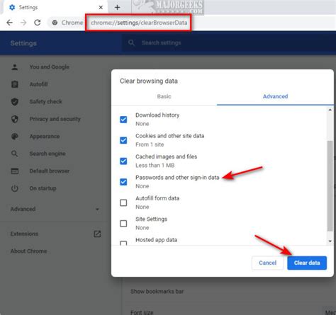 how to remove all saved passwords in chrome