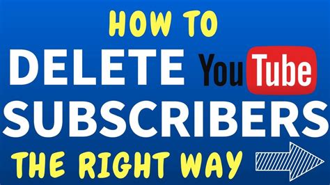 how to remove all subscribers on youtube