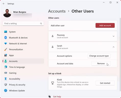 how to remove an account from my switch