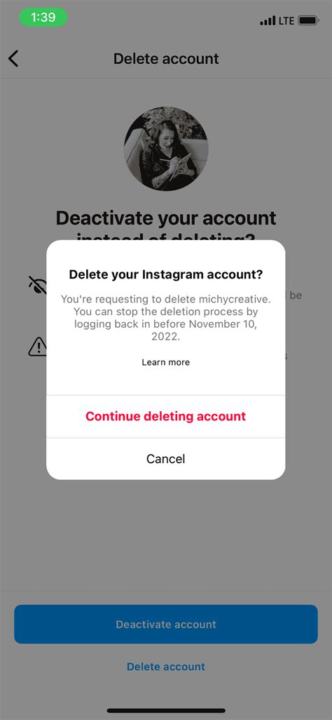 how to remove an account from switch account on instagram