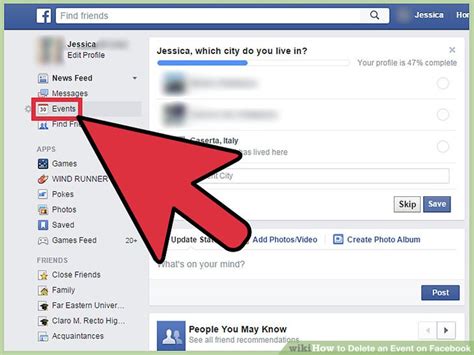 how to remove an event from my facebook page