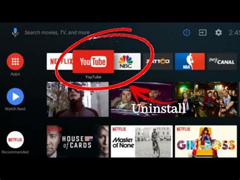 how to remove app from android tv