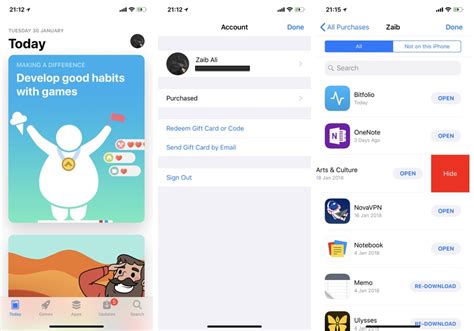 how to remove app from appstore history