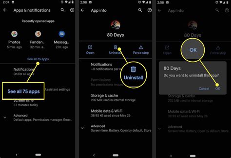 how to remove app from old device