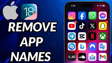 how to remove app names from iphone