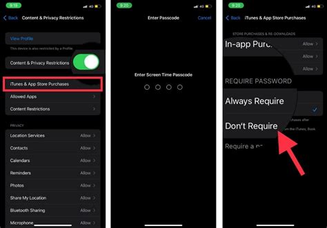 how to remove app store password on iphone