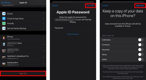 how to remove apple id on iphone
