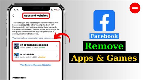 how to remove apps connected to facebook