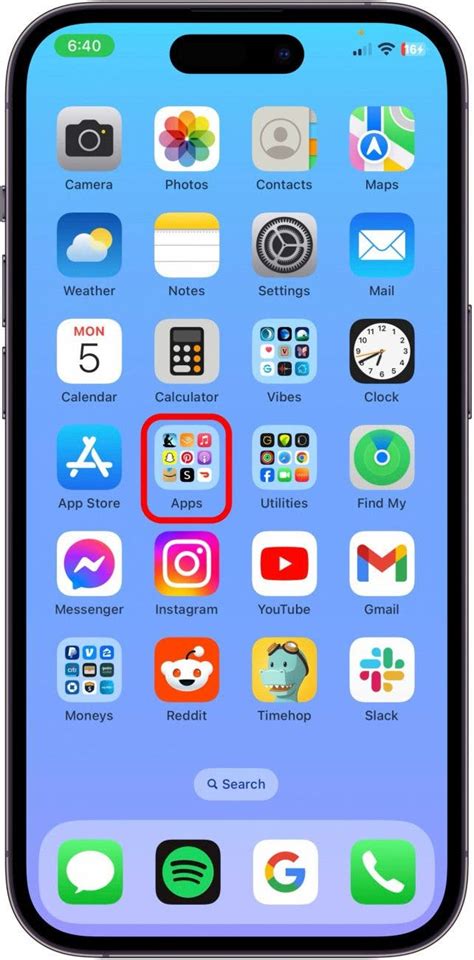 how to remove apps from folder on iphone