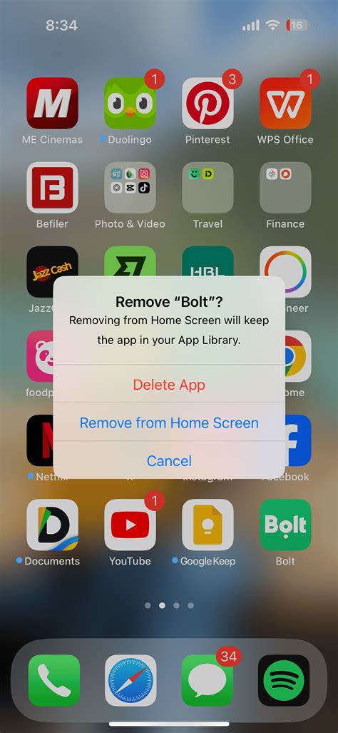 how to remove apps from iphone 15 pro