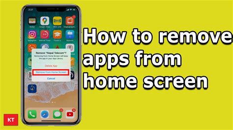 how to remove apps from my main screen