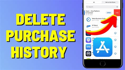 how to remove apps from purchase history iphone