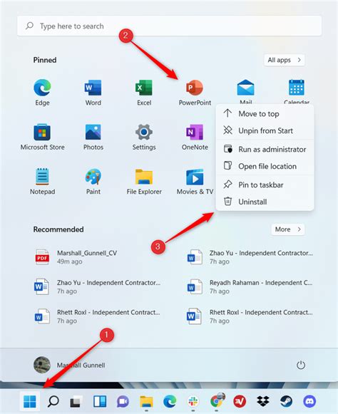 how to remove apps on windows home screen
