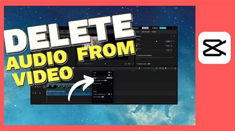 how to remove audio from a video using capcut