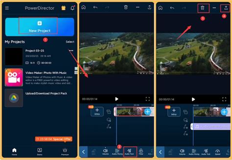 how to remove audio from video in powerdirector android