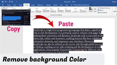 how to remove background color in word after copied text from chatgpt