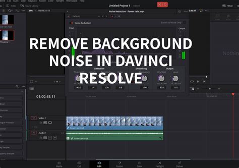 how to remove background music from video davinci resolve