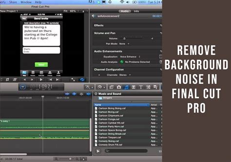 how to remove background noise from video in final cut pro x