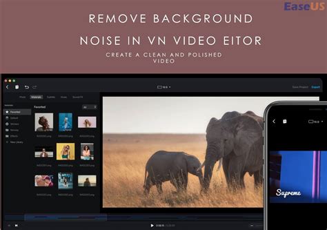 how to remove background noise from video in vn app