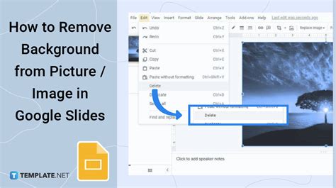 how to remove background on slides