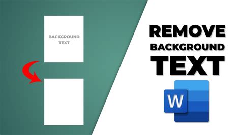 how to remove background text in word file