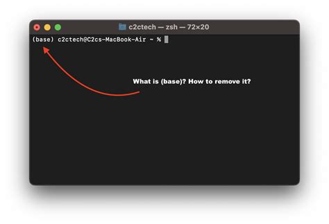 how to remove base from mac terminal