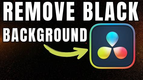 how to remove black background in davinci resolve 18