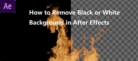 how to remove black from video in after effects