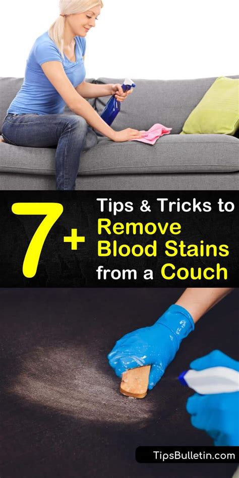 how to remove blood stains from fabric couch