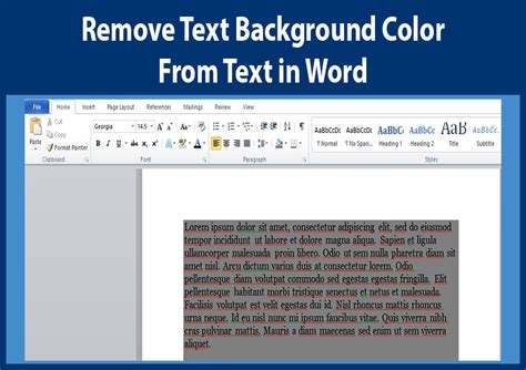 how to remove blue background from text in word