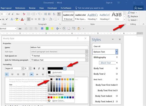 how to remove blue shade in microsoft word