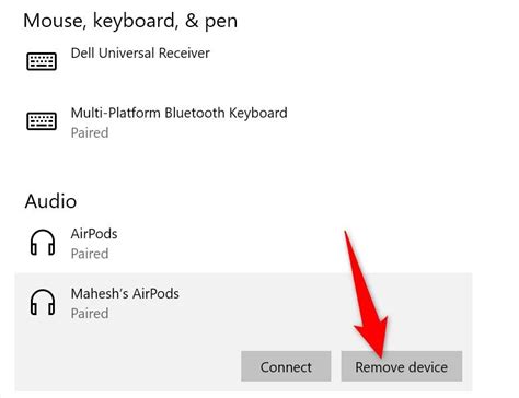 how to remove bluetooth device from windows 10 registry