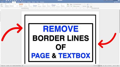 how to remove border in word file