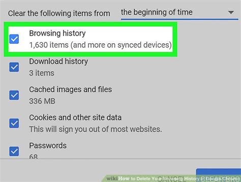 how to remove browser history in chrome